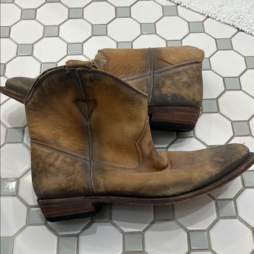 Tan Leather Ankle Boots